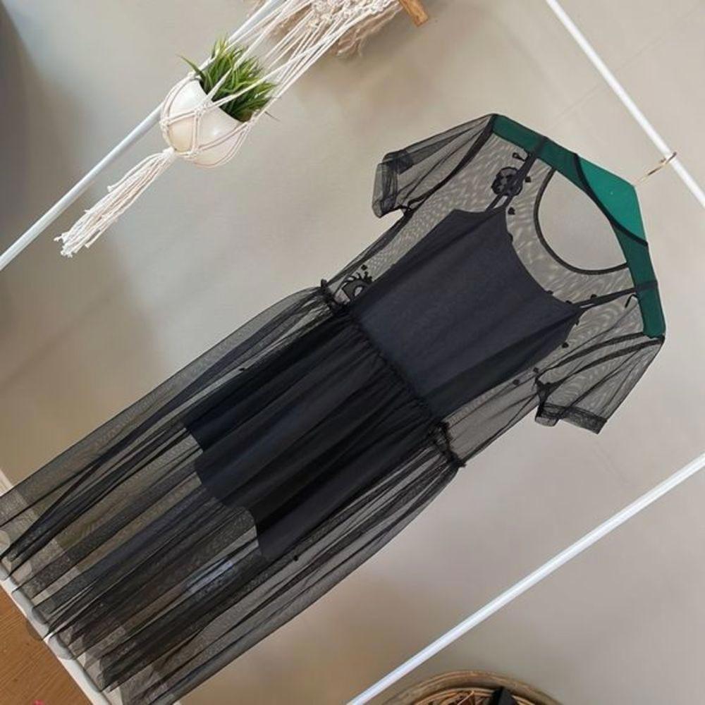 Disney Black Sheer Midi Dress with Fun Accents - Picture 7 of 9